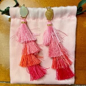 Bauble Bar Boho Tiered Tassel Earrings- New Without Tags